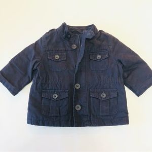 Gap Blue Utility Coat with Quilted Lining - Baby Boy 6-12 months